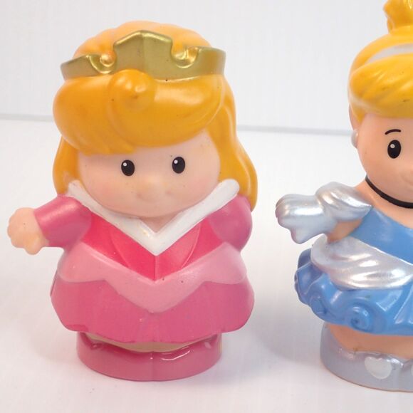 Fisher Price Little People Disney Princess Cinderella Aurora Prince Charming Lot - Picture 9 of 11